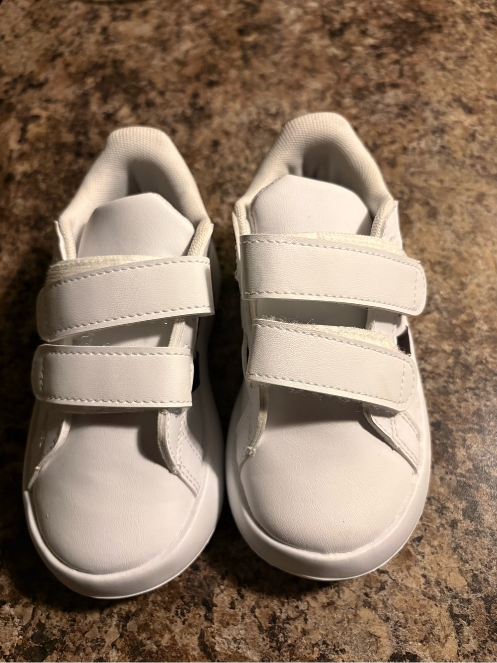 adidas Kids White Velcro Strap Sneakers